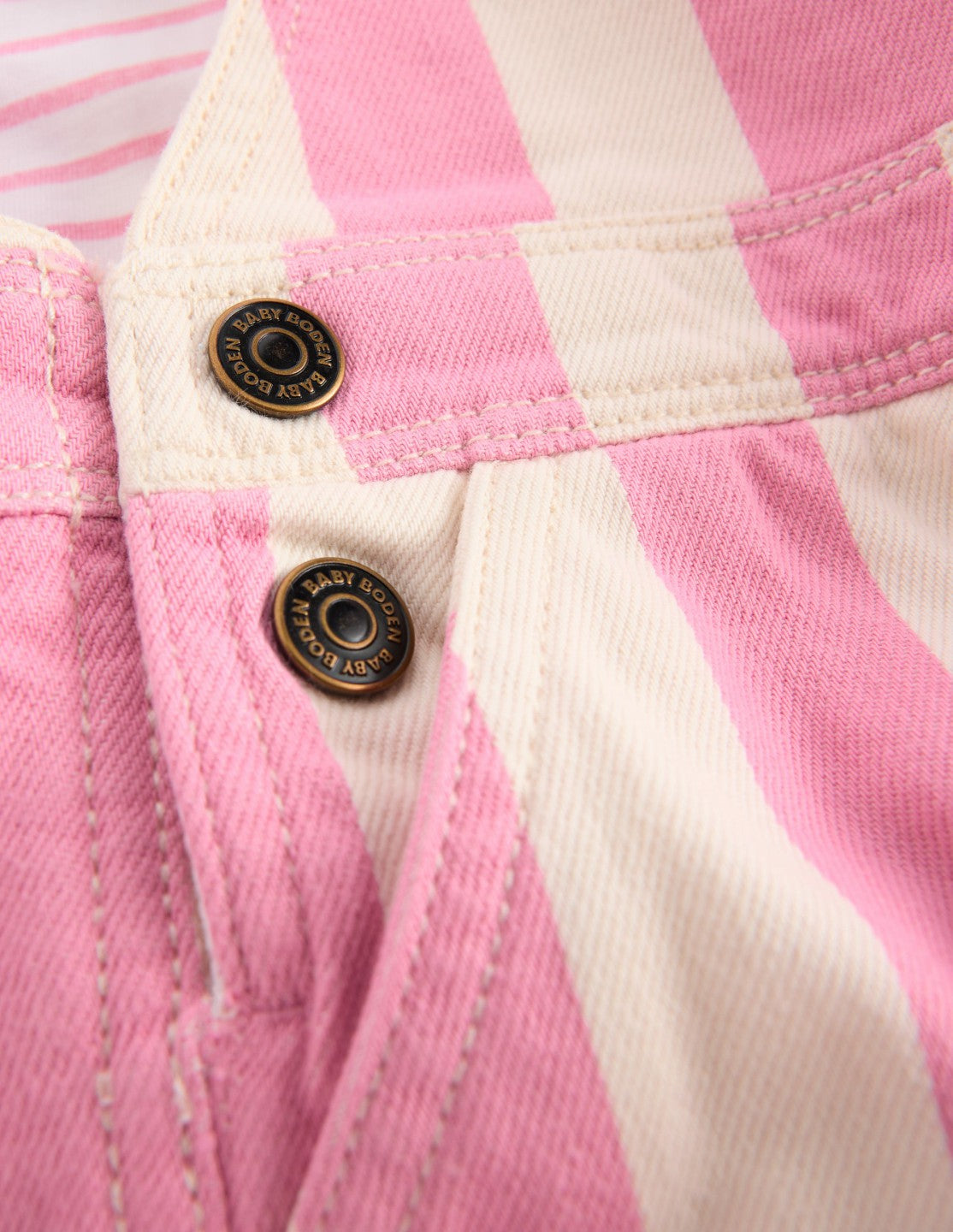 Woven Dungaree-Pink Stripe / Boden On sale