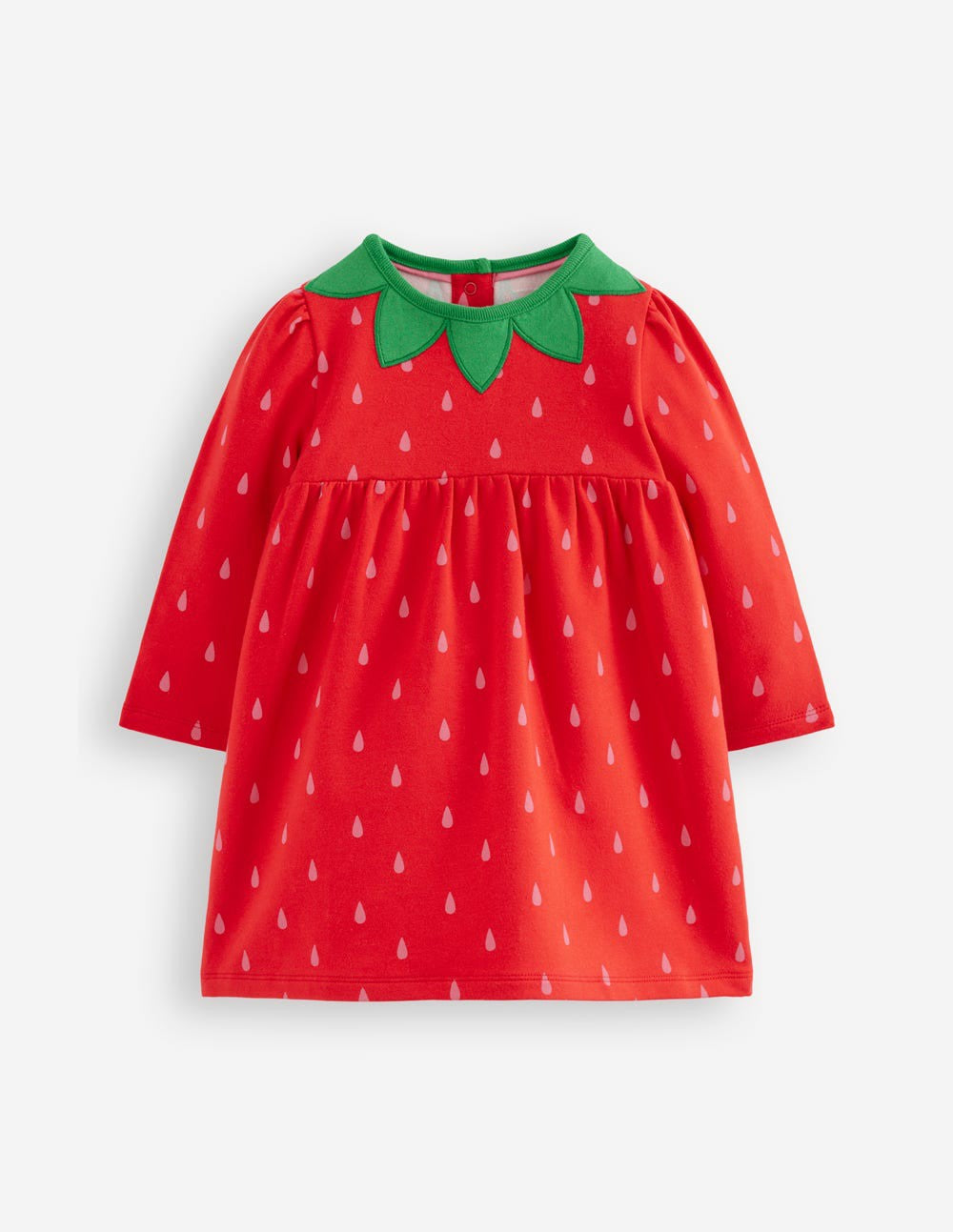 Novelty Sweatshirt Dress-Strawberry Tart Red / Boden On sale