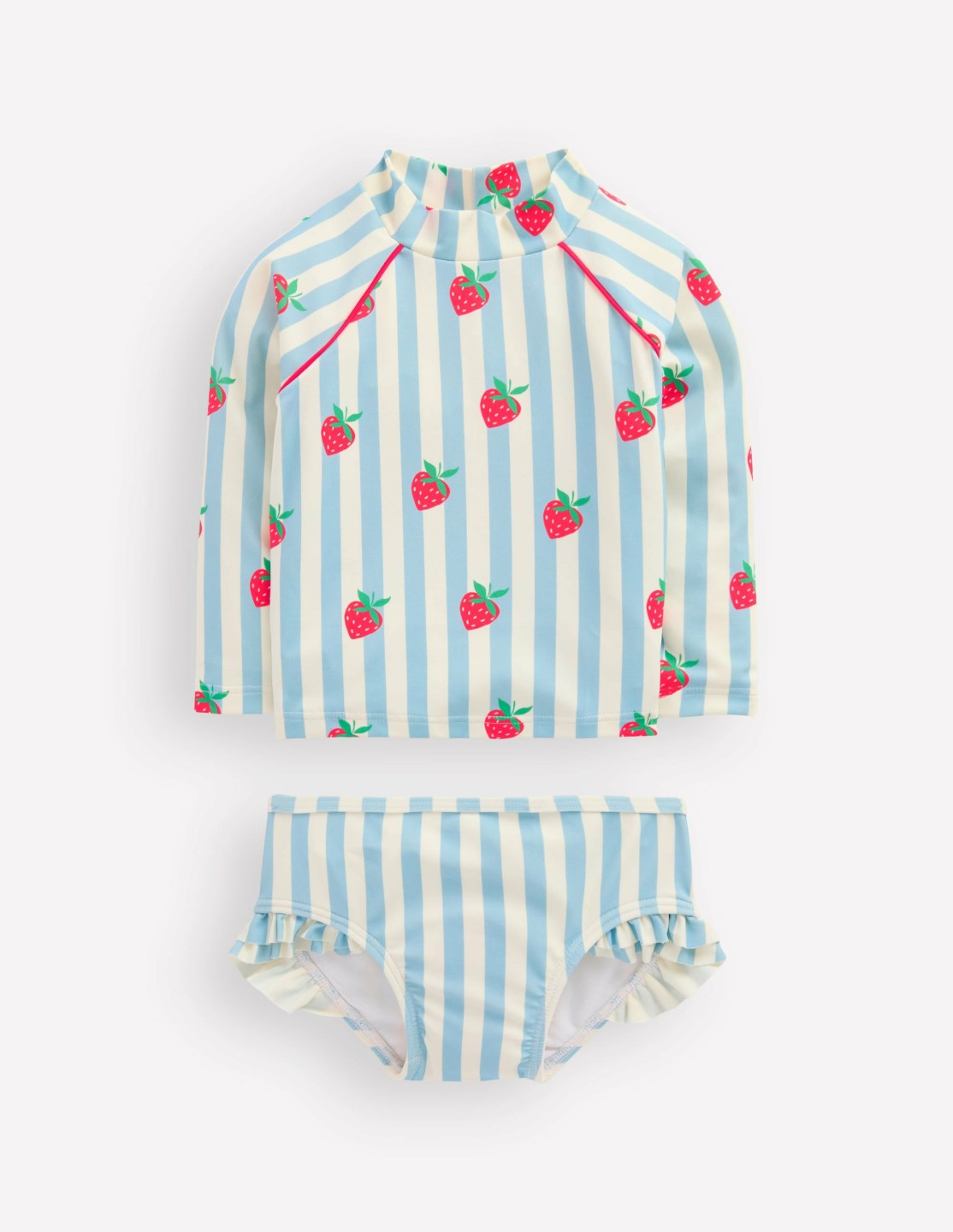 Logo Rash Vest Set-Blue Strawberry Patch / Boden us