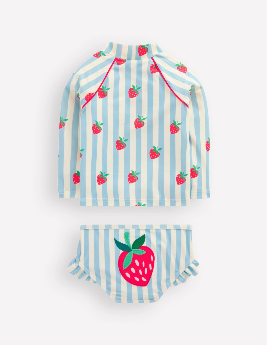 Logo Rash Vest Set-Blue Strawberry Patch / Boden us