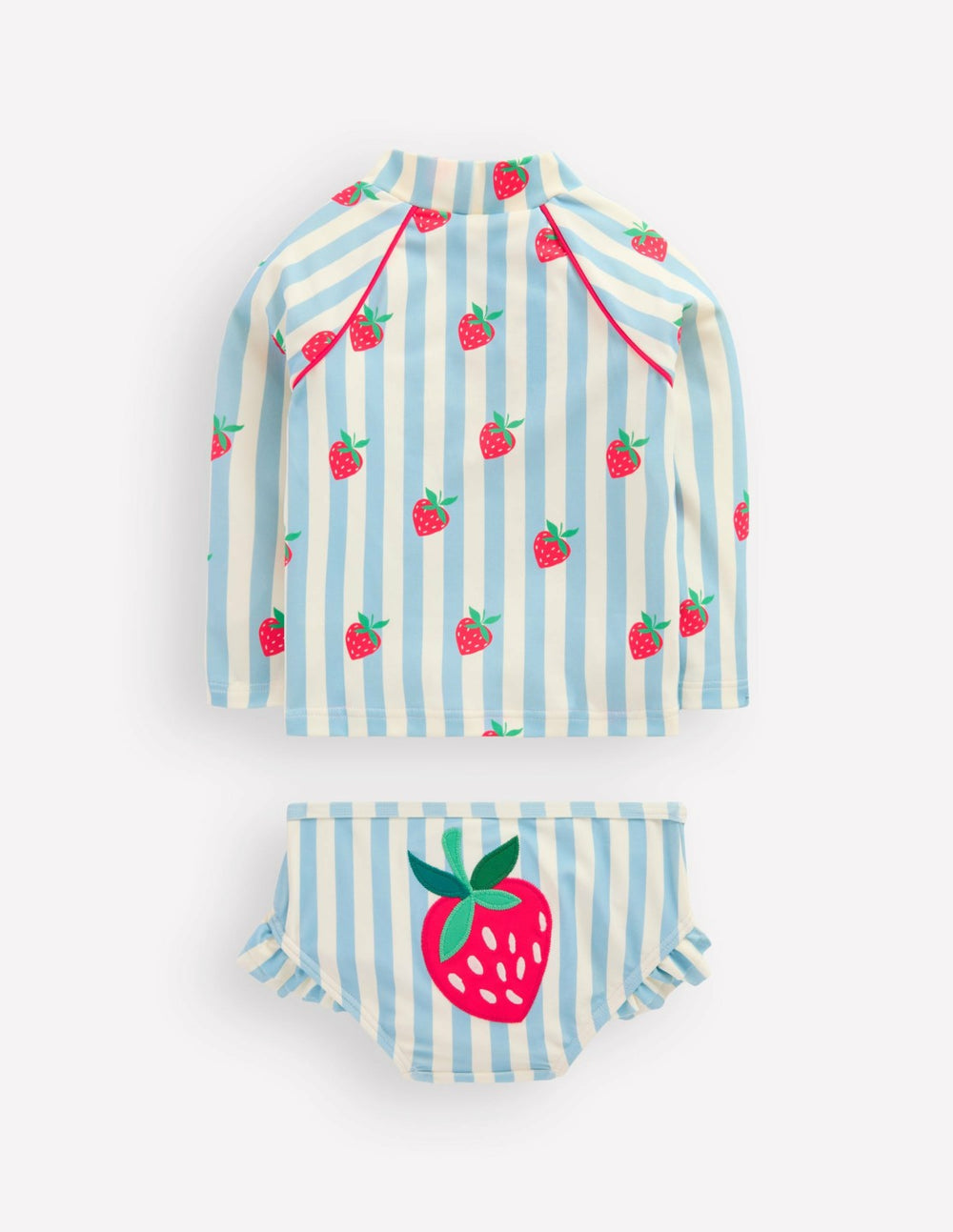 Logo Rash Vest Set-Blue Strawberry Patch / Boden us