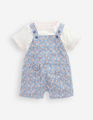 Short Jersey Dungaree Set-Bluejay Cherry Stripe / Boden Online