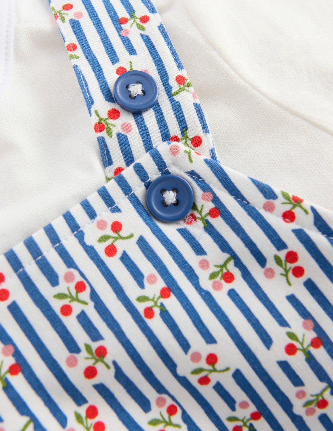 Short Jersey Dungaree Set-Bluejay Cherry Stripe / Boden Online
