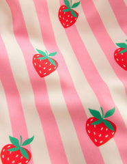 Girls Sun Safe Surfsuit-Pink Strawberry Stripe / Boden Outlet