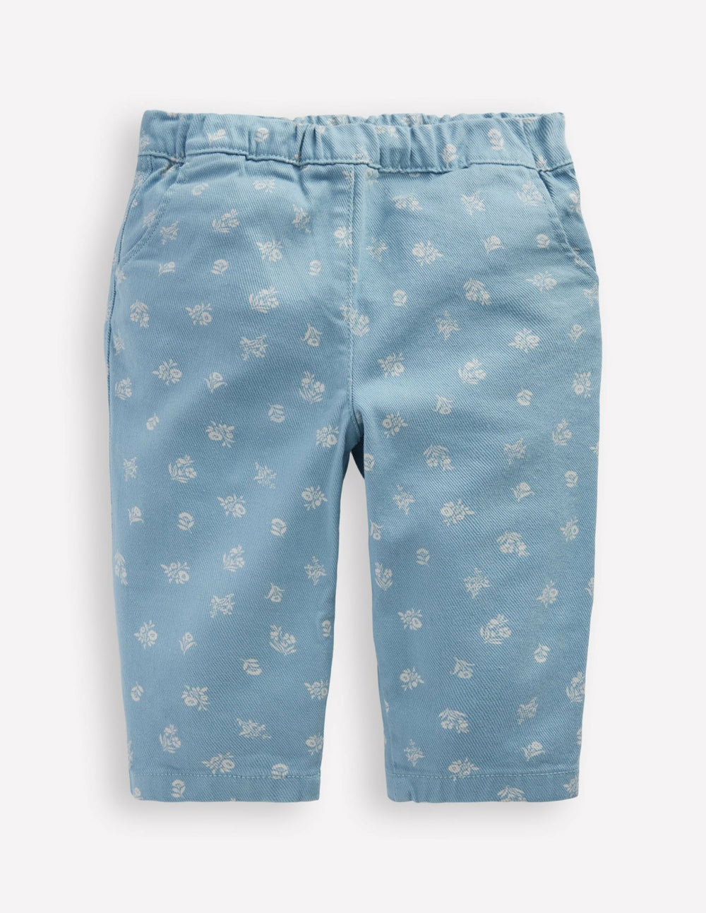 Cotton Pull-on Pants-Blue Floral Print / Boden Discount