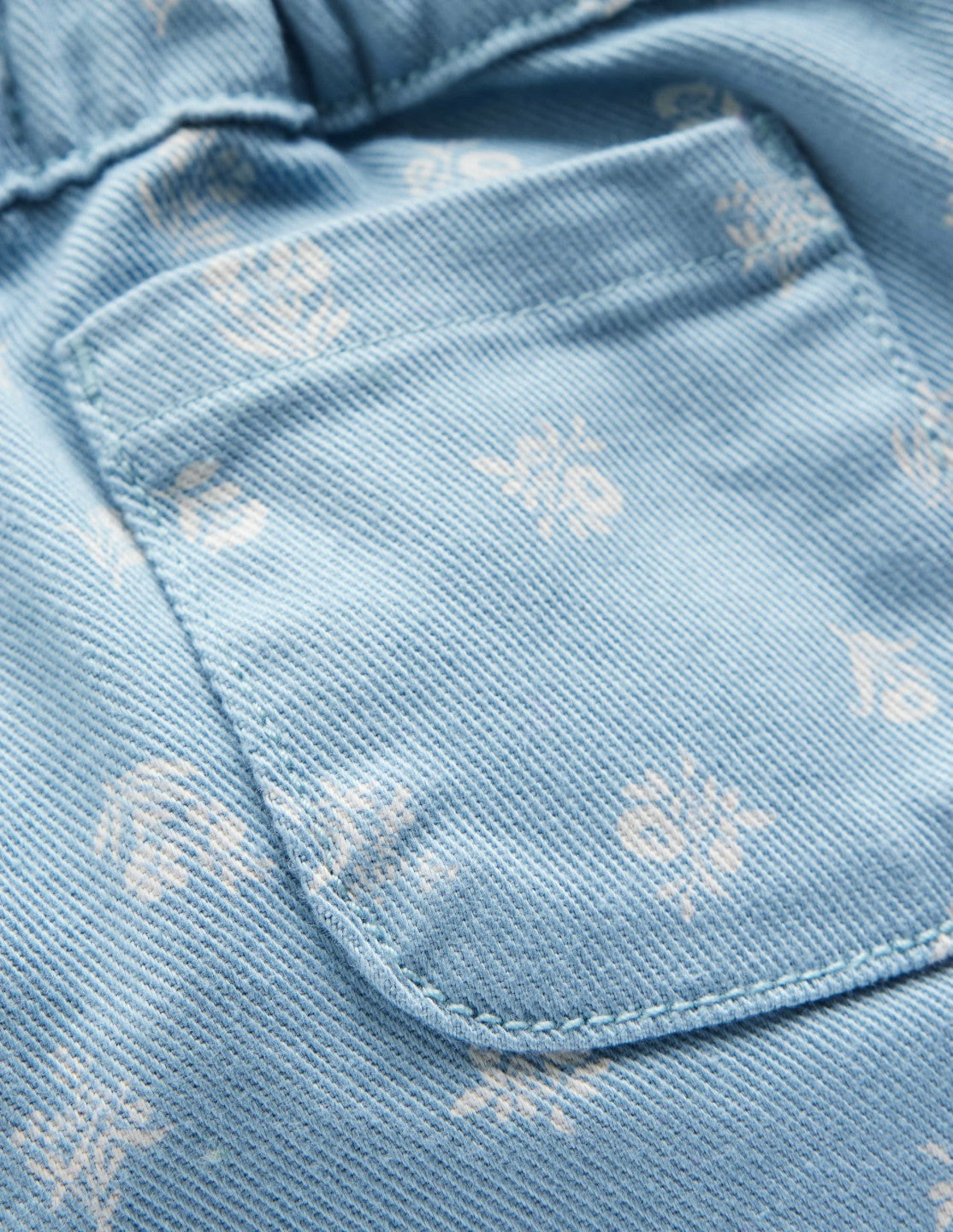 Cotton Pull-on Pants-Blue Floral Print / Boden Discount