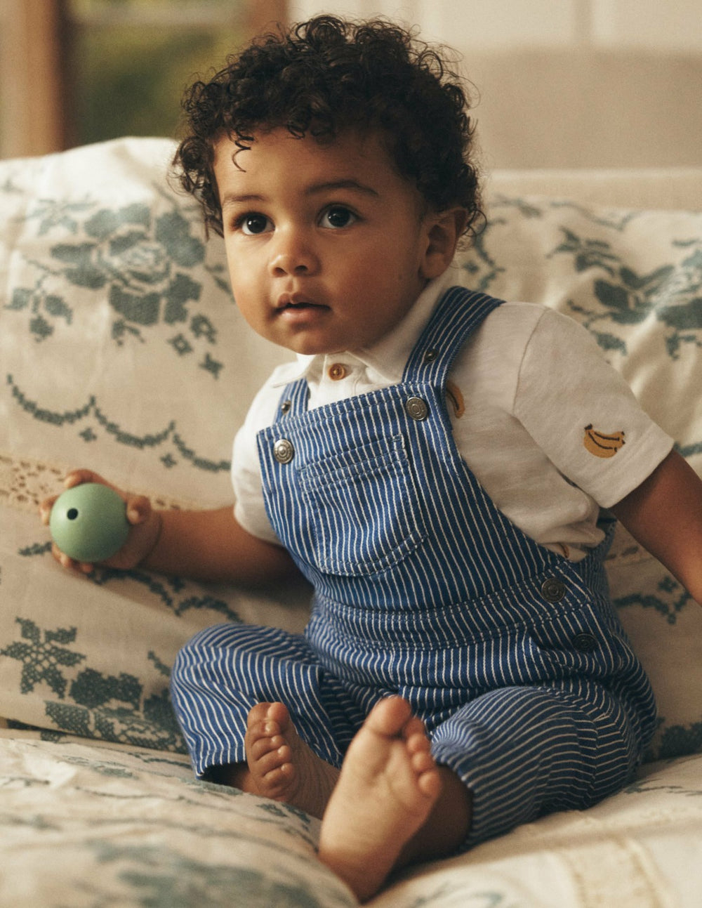 Woven Dungarees-Navy Ticking Stripe / Boden Online
