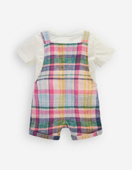 Short Woven Overalls Set-Madras Check / Boden On sale