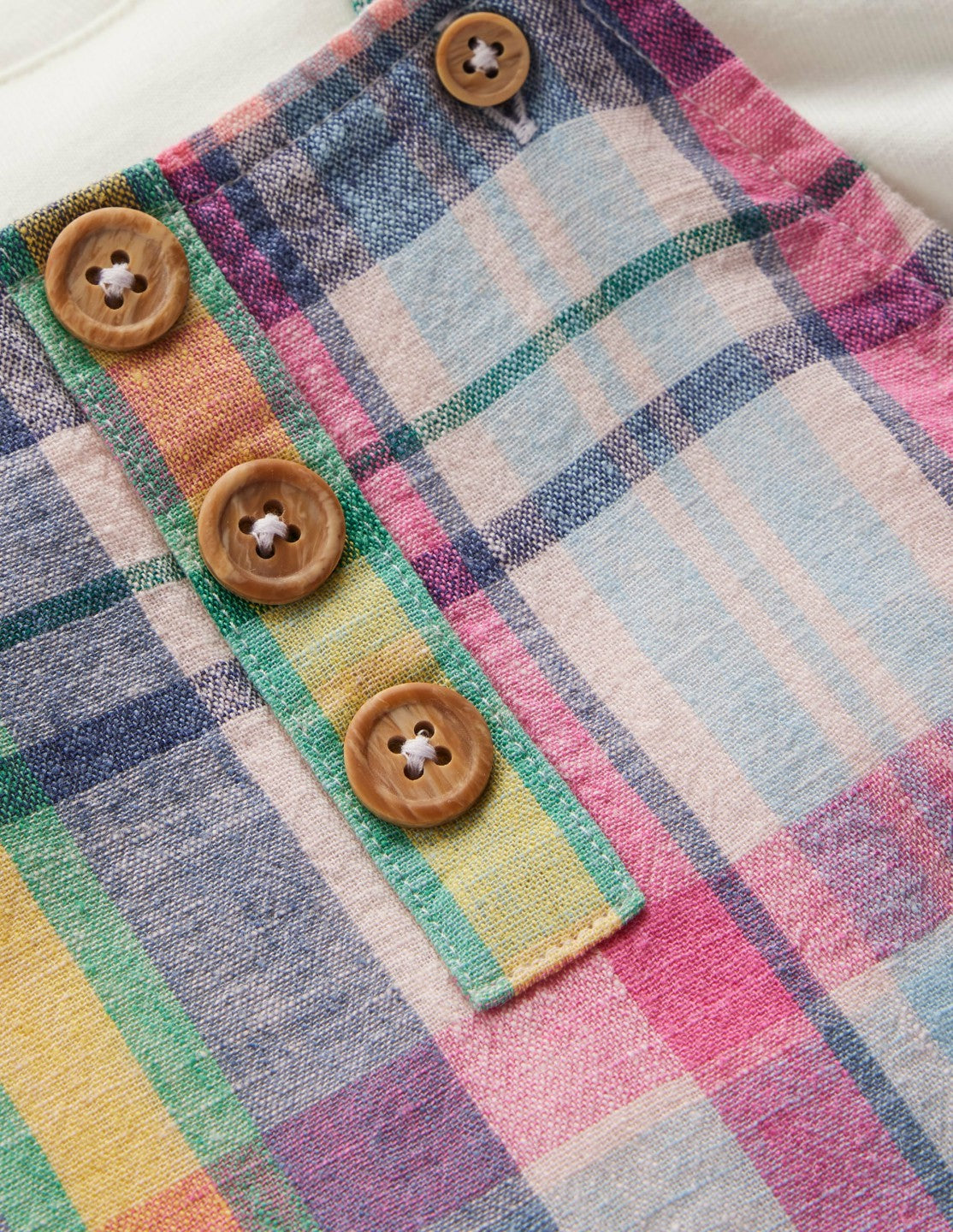 Short Woven Overalls Set-Madras Check / Boden On sale