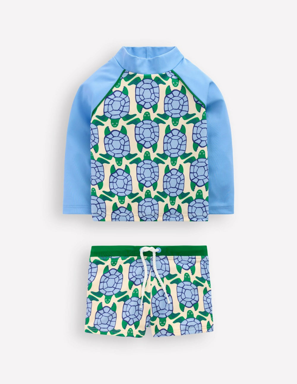 Rash Vest Set-Blue Geo Turtles / Boden Online