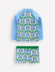 Rash Vest Set-Blue Geo Turtles / Boden Online