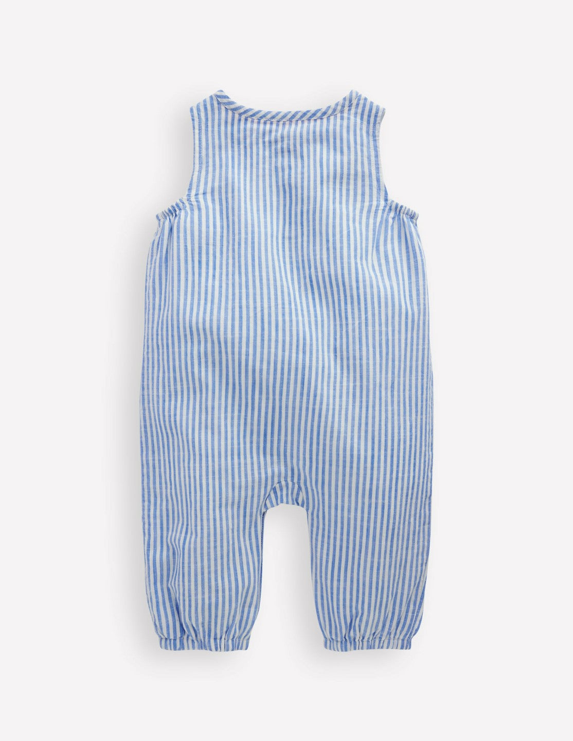Button Down Romper-Glacier Blue Ocean Embroidery / Boden us