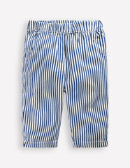 Cotton Pull-on Pants-Blue and Ivory Stripe / Boden