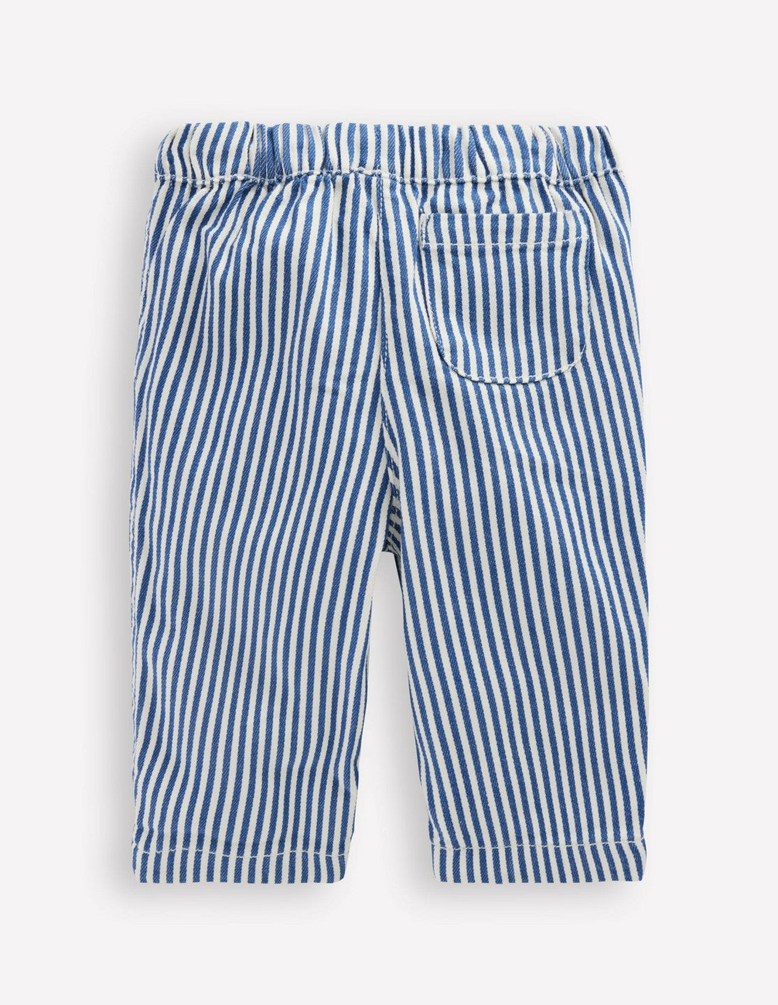 Cotton Pull-on Pants-Blue and Ivory Stripe / Boden
