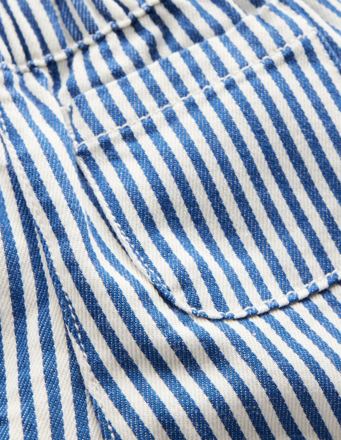 Cotton Pull-on Pants-Blue and Ivory Stripe / Boden