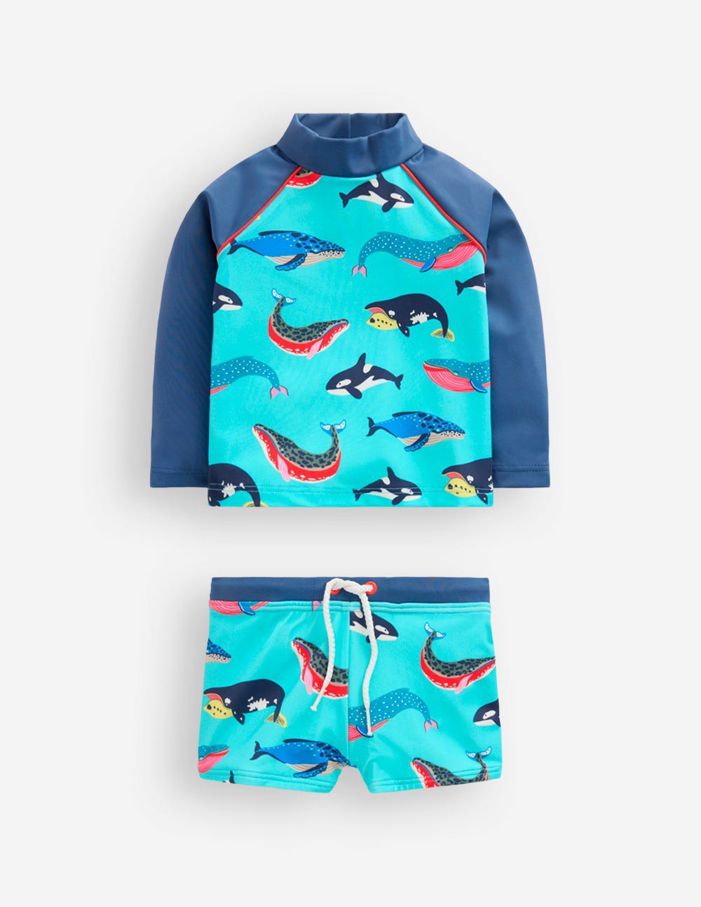 Rash Vest Set-Blue Whales / Boden Online