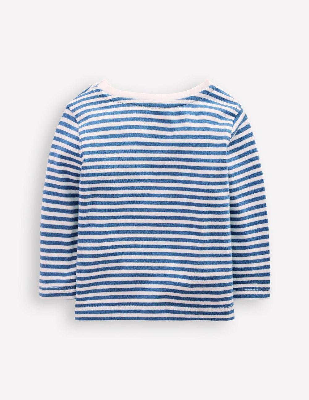 Long Sleeve Appliqué T-Shirt-Blue Stripe Tractors / Boden us