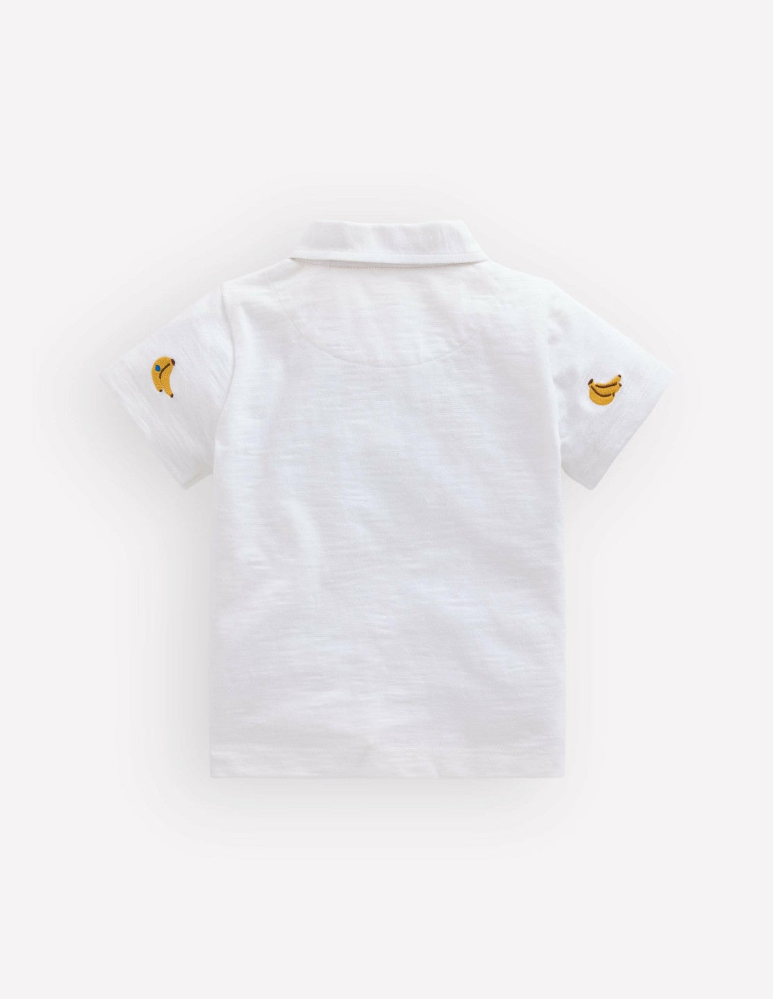 Embroidered Polo-Ivory Bananas / Boden