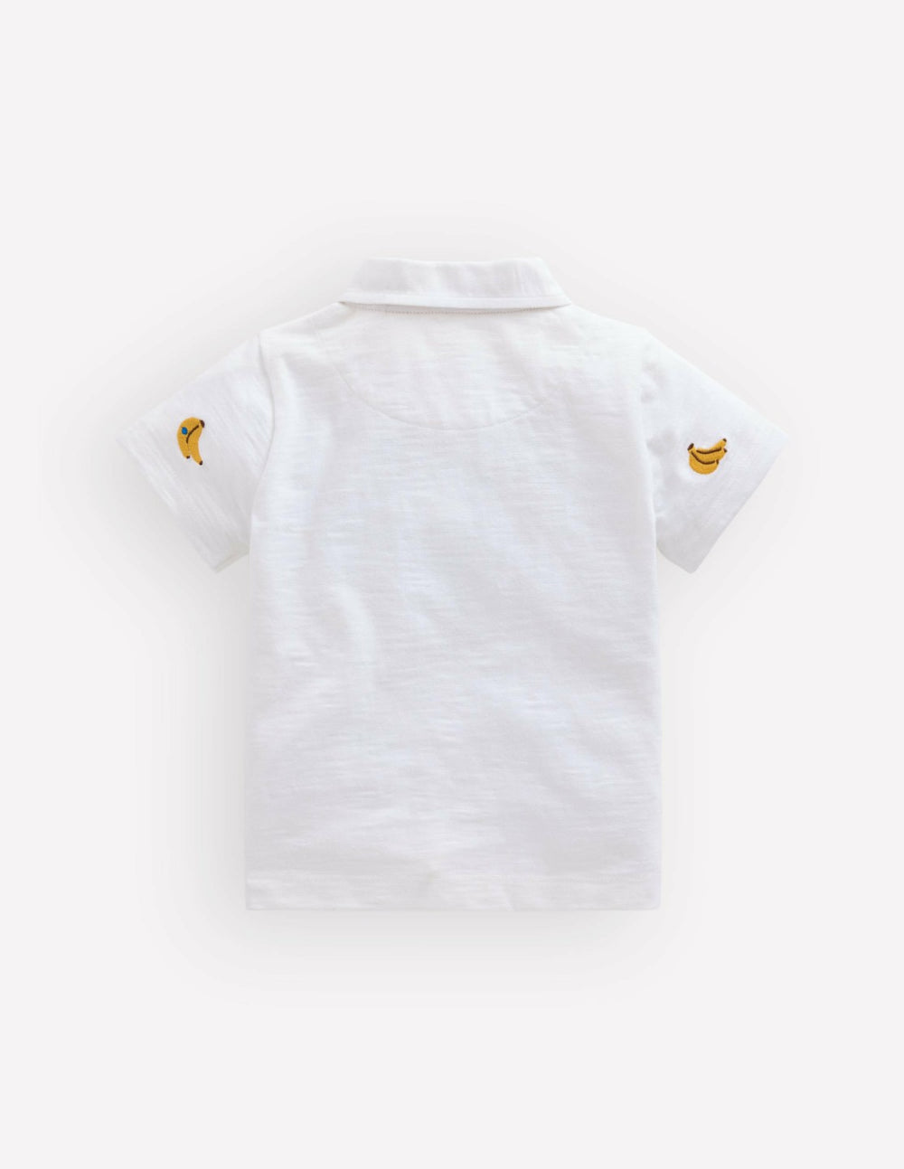 Embroidered Polo-Ivory Bananas / Boden