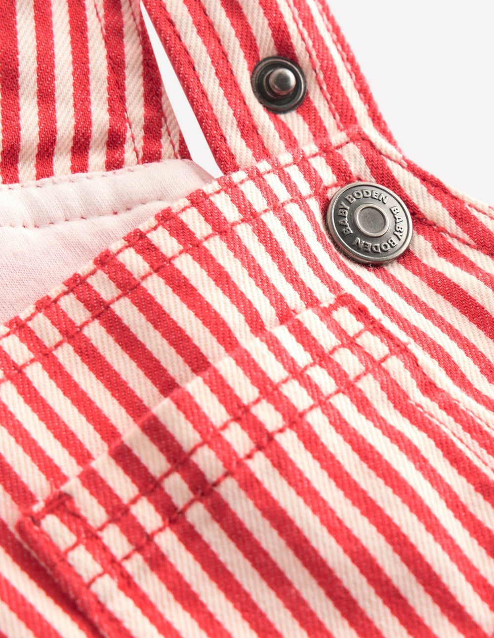 Short Woven Overalls-Red Stripe / Boden On sale
