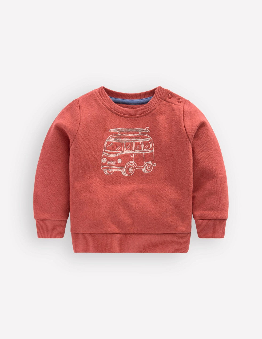Chain Stitch Sweatshirt-Jam Red Campervan / Boden Online