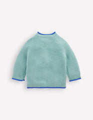 Cotton Logo Cardigan-Aquifer Dippy Eggs / Boden Outlet