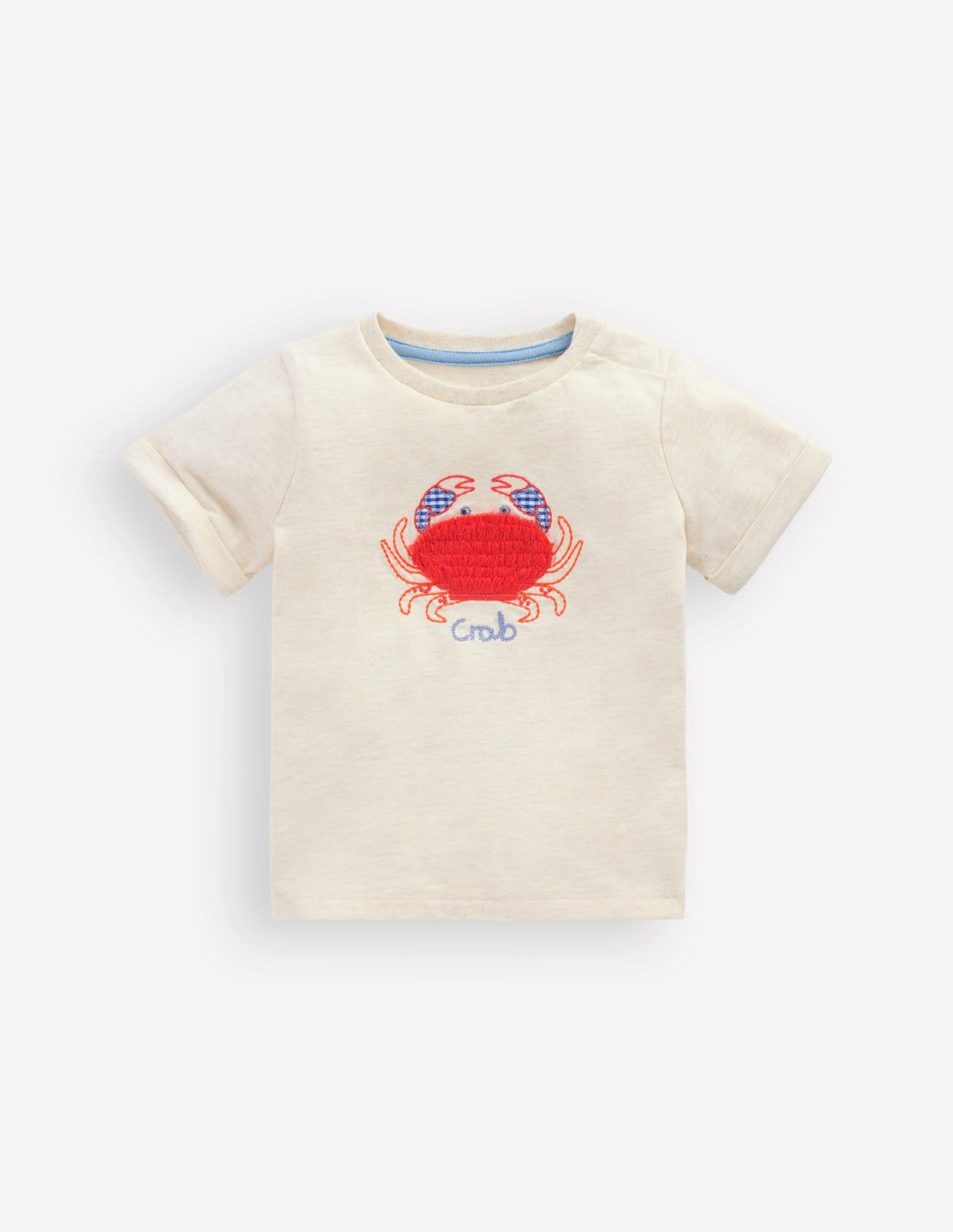 Short Sleeve Logo T-shirt-Ecru Crab / Boden