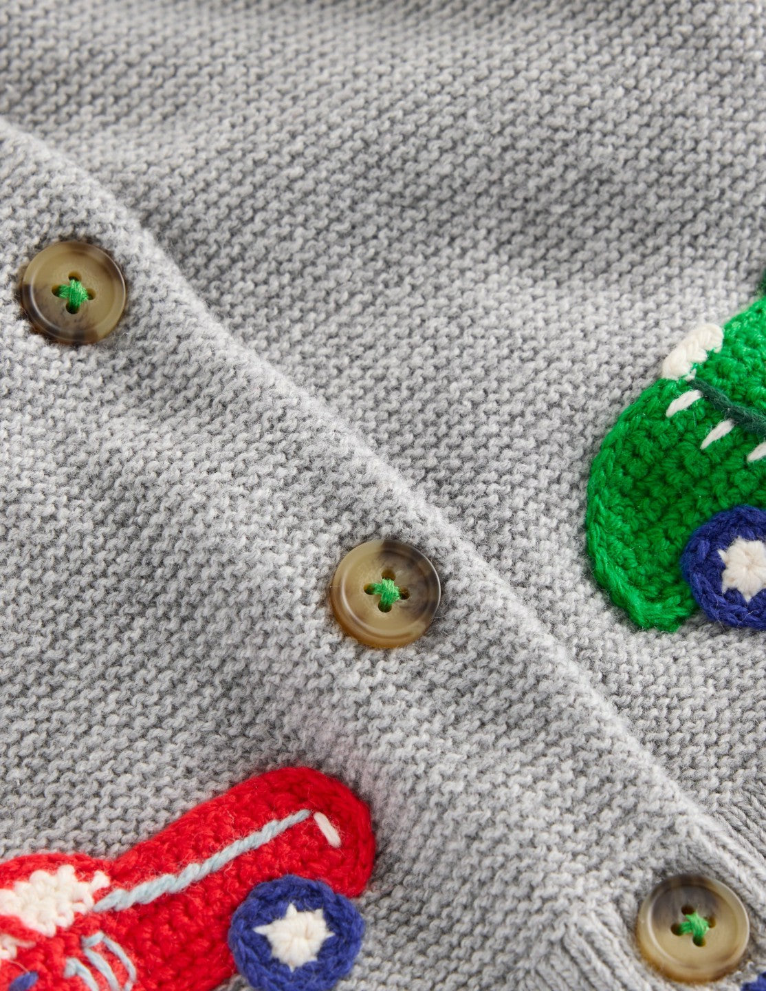 Novelty Logo Cardigan-Grey Marl Cars / Boden Outlet