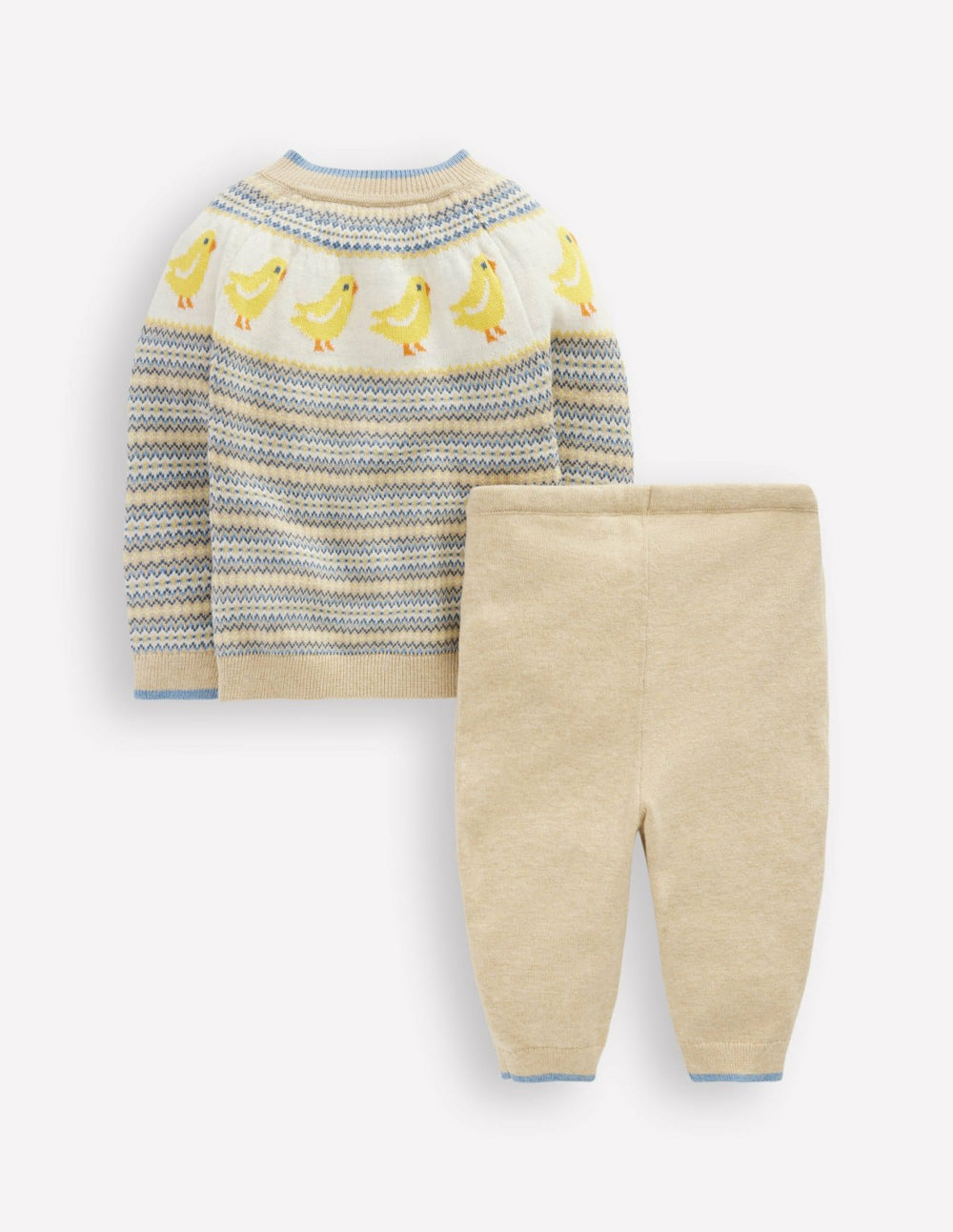 Fair Isle Knitted Play Set-Oatmeal Marl Chicks / Boden Discount