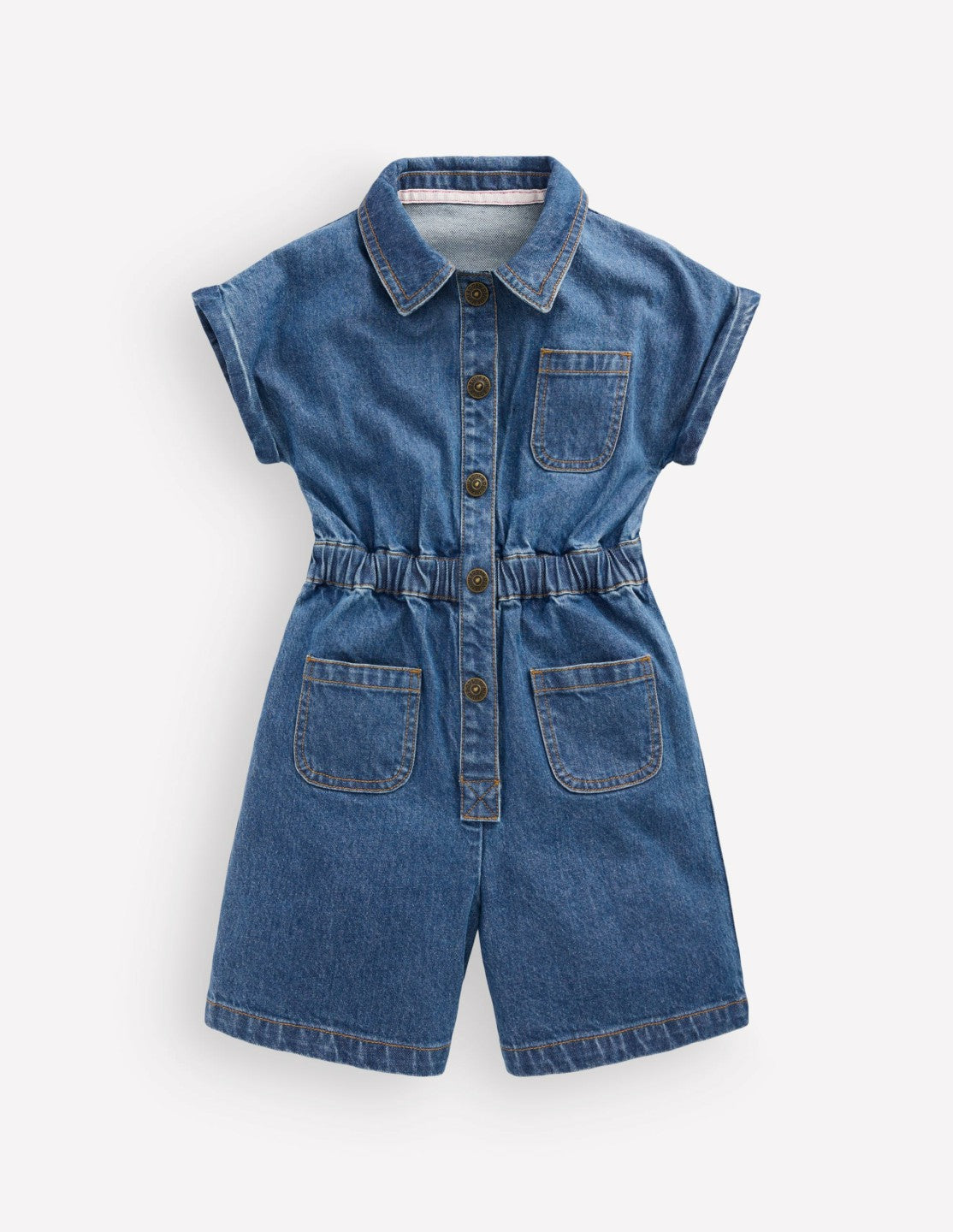 Embroidered Playsuit-Mid Vintage Embroidered Denim / Boden On sale