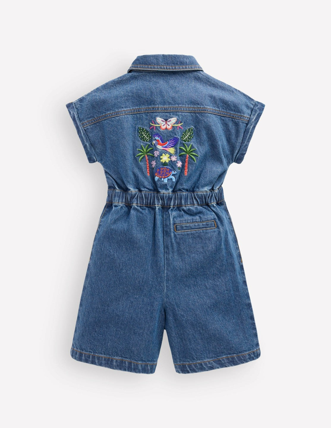 Embroidered Playsuit-Mid Vintage Embroidered Denim / Boden On sale