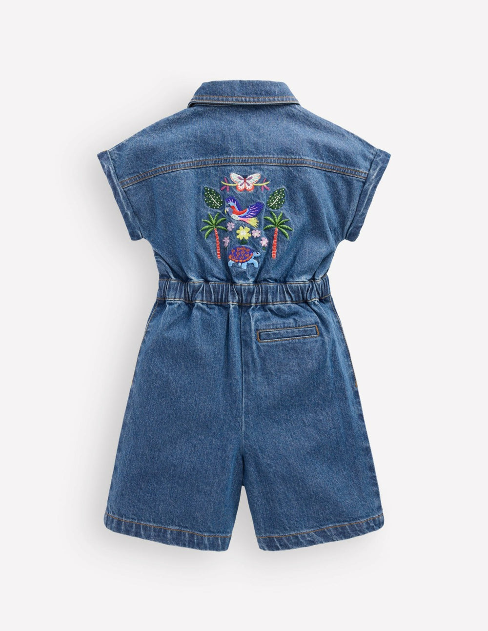 Embroidered Playsuit-Mid Vintage Embroidered Denim / Boden On sale