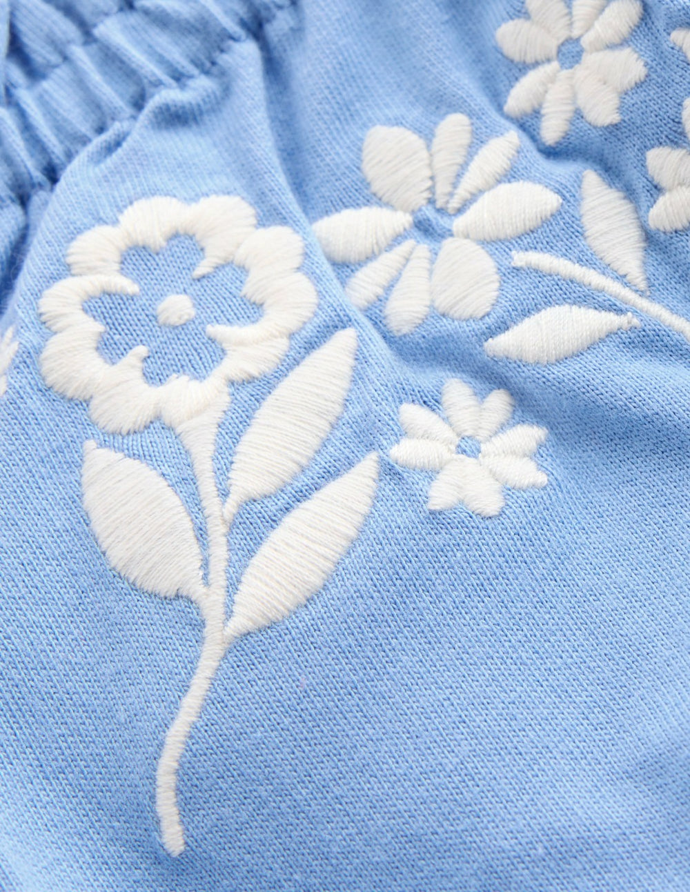 Plaited Strap Embroidered Tank-Forget Me Not Blue / Boden Outlet