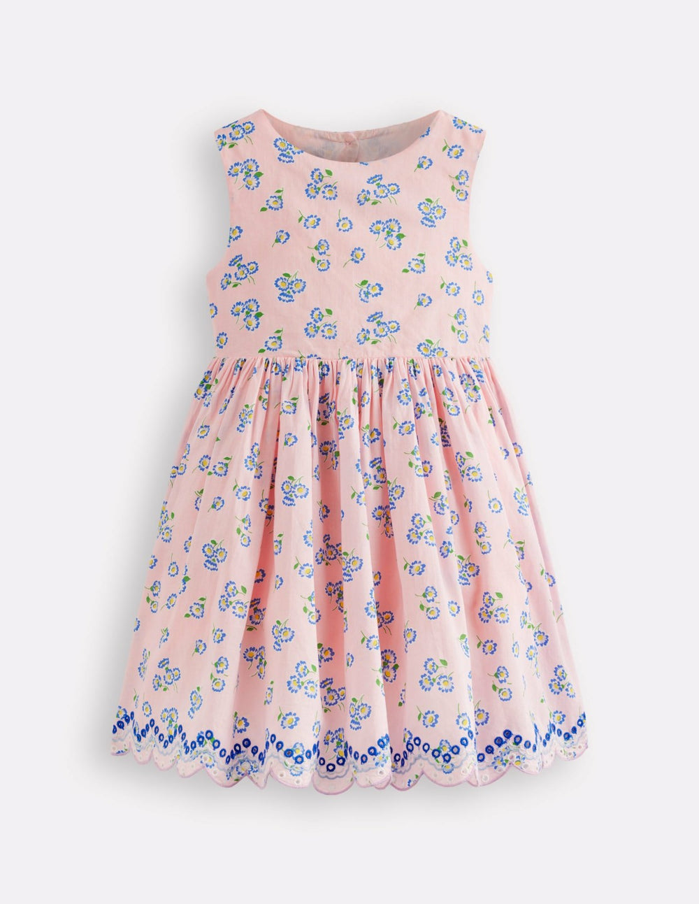 Broderie Back Detail Dress-Chalk Pink Ditsy / Boden us