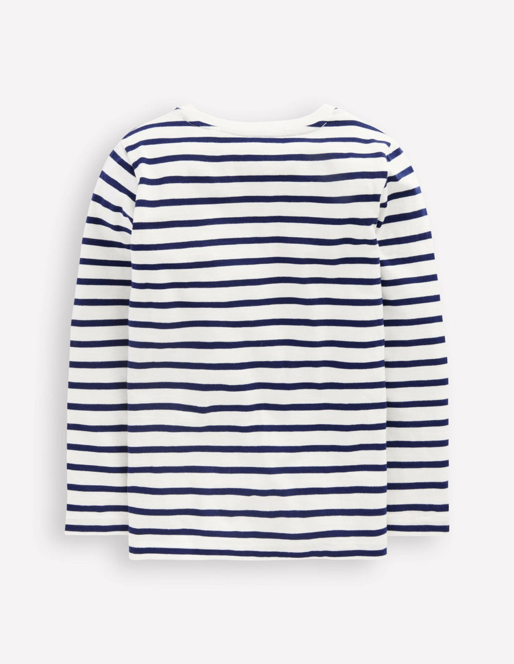 Everyday Long Sleeve T-Shirt-Soft Ivory/ College Navy / Boden
