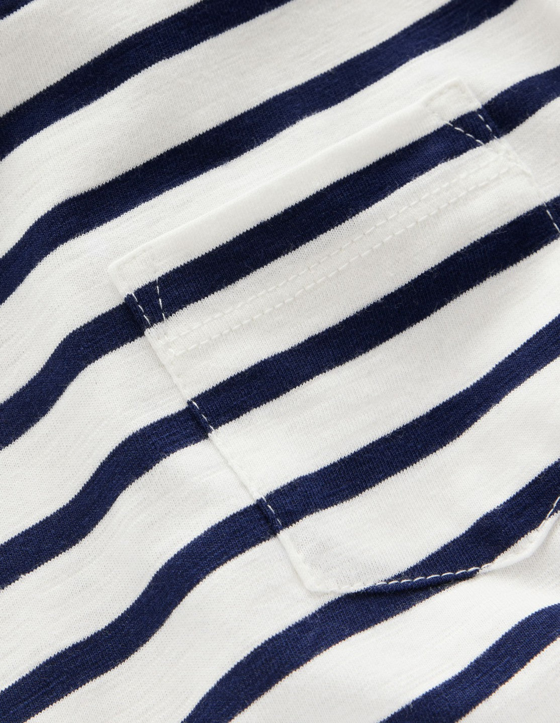 Everyday Long Sleeve T-Shirt-Soft Ivory/ College Navy / Boden