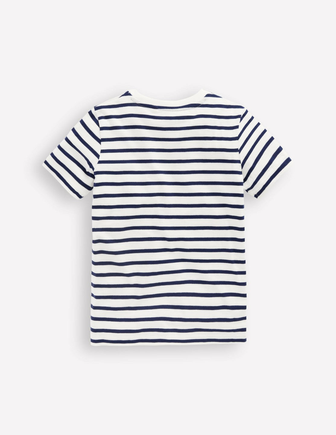 Everyday Short Sleeve T-Shirt-Ivory/College Navy / Boden Sale