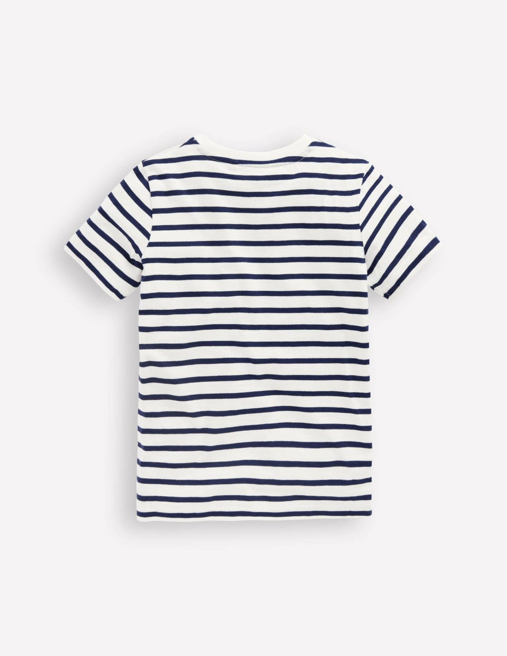 Everyday Short Sleeve T-Shirt-Ivory/College Navy / Boden Sale