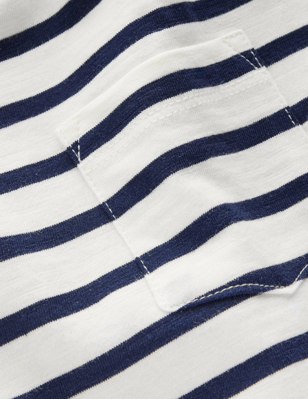 Everyday Short Sleeve T-Shirt-Ivory/College Navy / Boden Sale