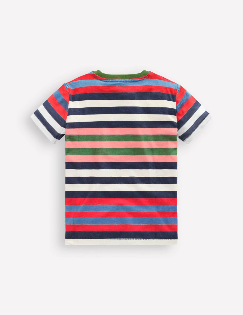 Everyday Short Sleeve T-Shirt-Navy, Red and Blue Multistripe / Boden Discount