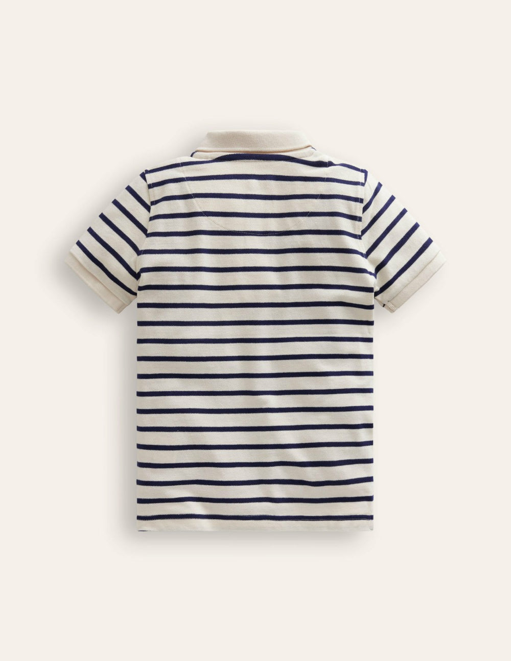 Piqué Polo Shirt-Ivory/College Navy / Boden On sale