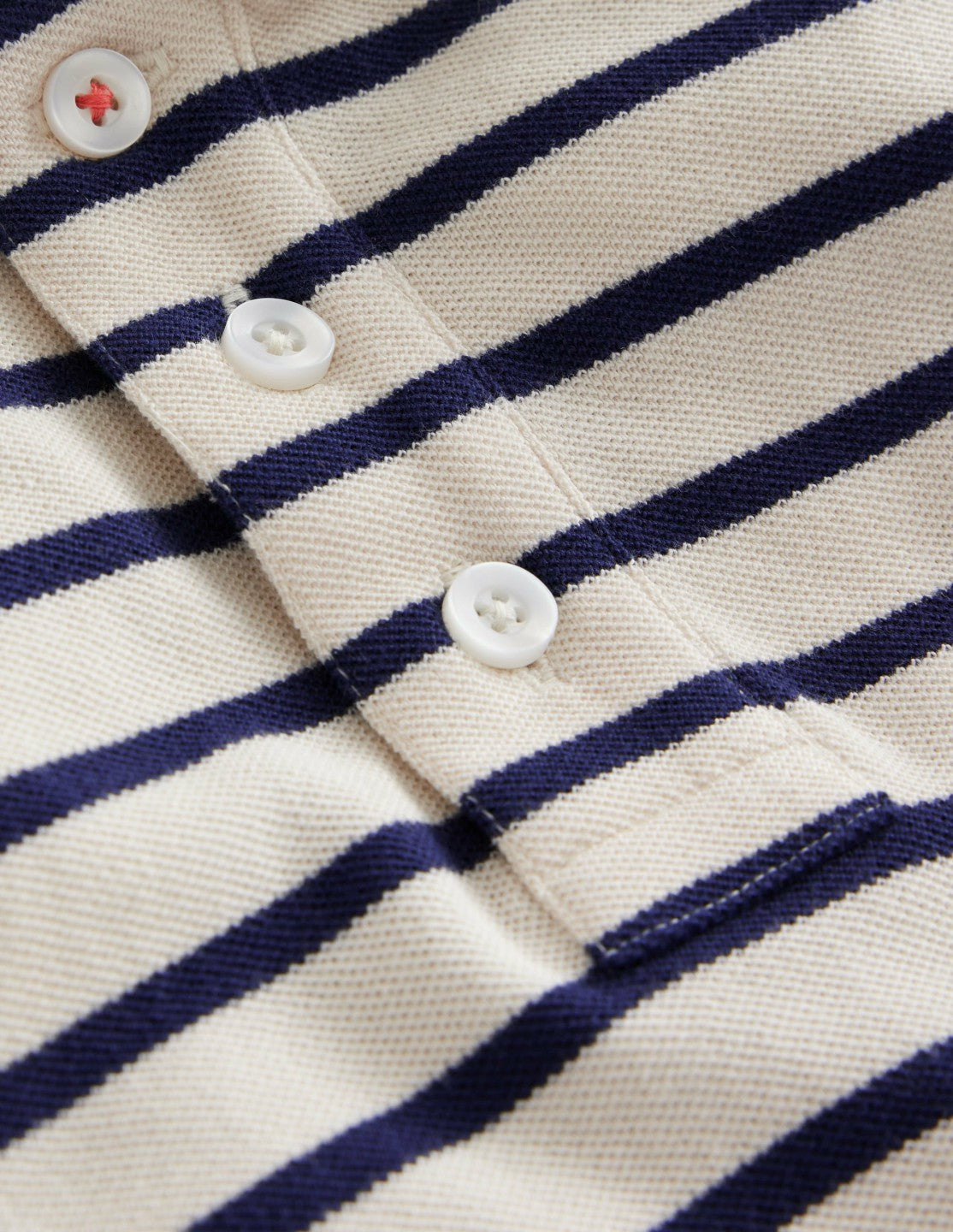 Piqué Polo Shirt-Ivory/College Navy / Boden On sale