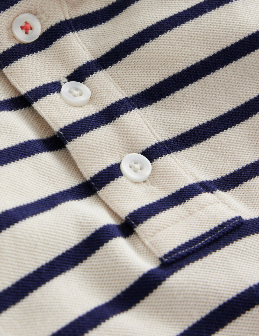 Piqué Polo Shirt-Ivory/College Navy / Boden On sale