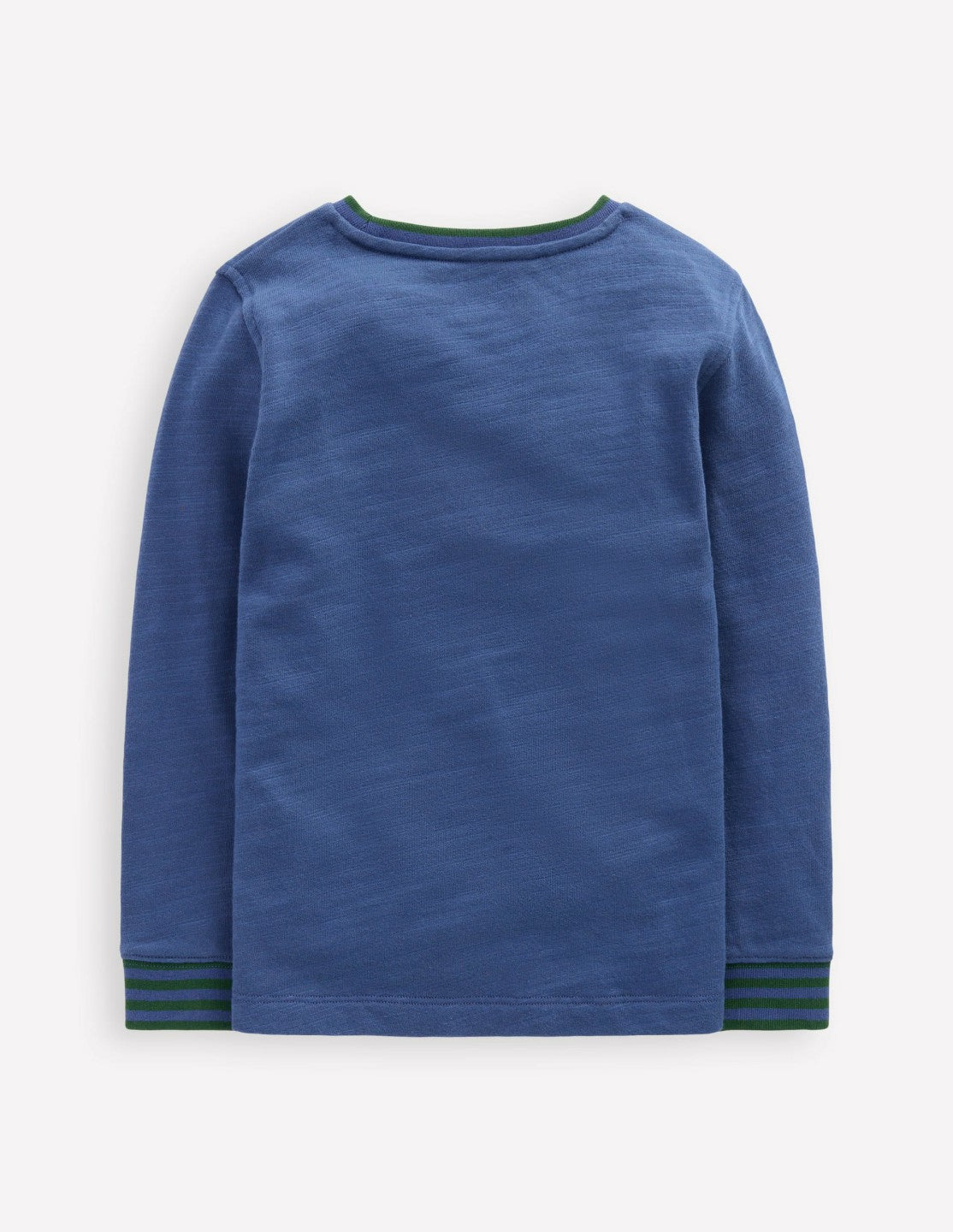 Cosy Mid-weight T-shirt-Denim Blue/ Emerald Night / Boden