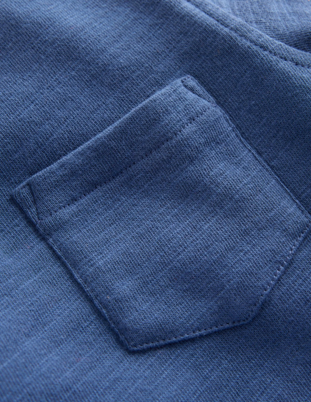 Cosy Mid-weight T-shirt-Denim Blue/ Emerald Night / Boden