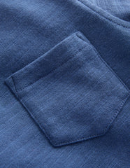 Cosy Mid-weight T-shirt-Denim Blue/ Emerald Night / Boden