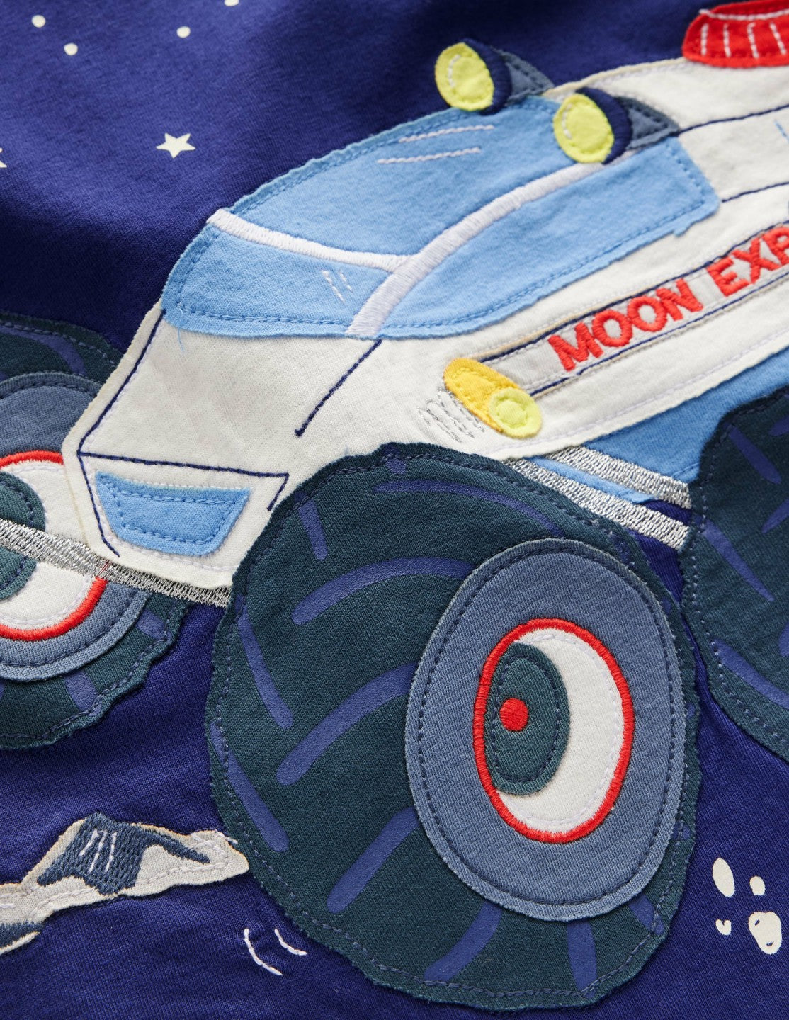 Long Sleeve Appliqué T-shirt-Twilight Blue Moon Explorer / Boden us