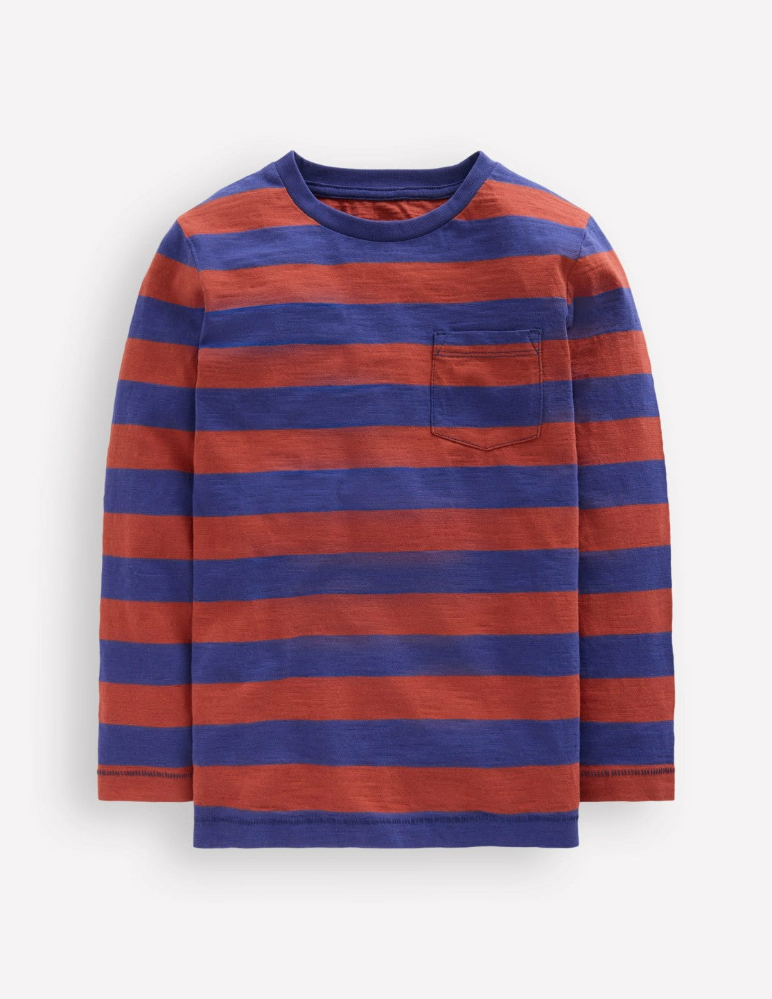 Everyday Long Sleeve T-Shirt-Starboard Blue/ Chestnut Brown / Boden