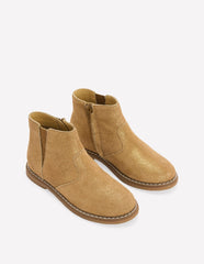 Suede Ankle Boots-Gold / Boden Outlet