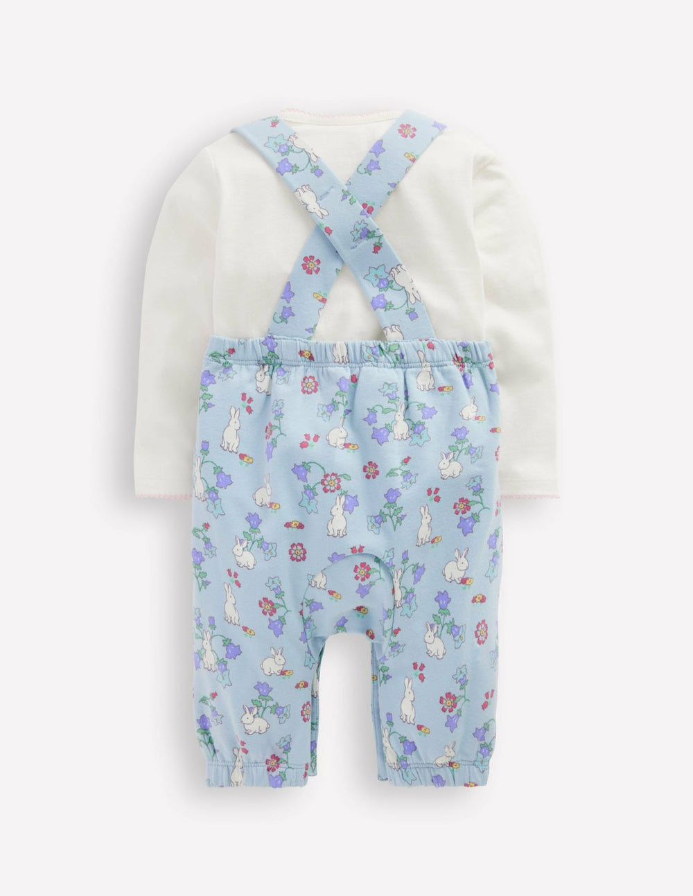 Jersey Dungaree Set-Misty Blue Bunny Floral / Boden us